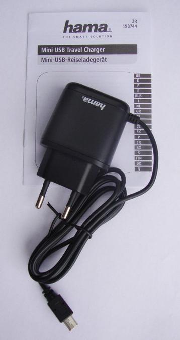 oplader voor op reis Hama / mini usb uitgang 5V/1A - nieuw beschikbaar voor biedingen
