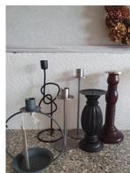 diverse kandelaars, Huis en Inrichting, Woonaccessoires | Kandelaars en Kaarsen, Overige materialen, Bruin, Ophalen of Verzenden