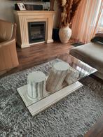 Manhattan style  Salontafel met geslepen glasplaat., Huis en Inrichting, Ophalen of Verzenden