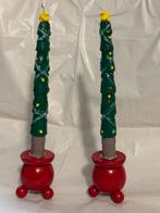 2 Houten zweedse kandelaars, Diversen, Kerst, Ophalen of Verzenden, Zo goed als nieuw