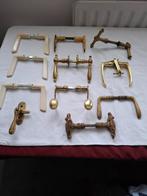10 stuks diverse oude deurklinkers, Doe-het-zelf en Verbouw, Hang- en Sluitwerk, Ophalen of Verzenden, Gebruikt, Koper of Messing