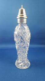 Vintage kristallen strooibus strooi fles, dop plastic. 6C10