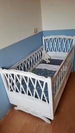 Prachtig brocante ledikant + matras + beddengoed, Ophalen, Gebruikt, 70 tot 85 cm, Matras