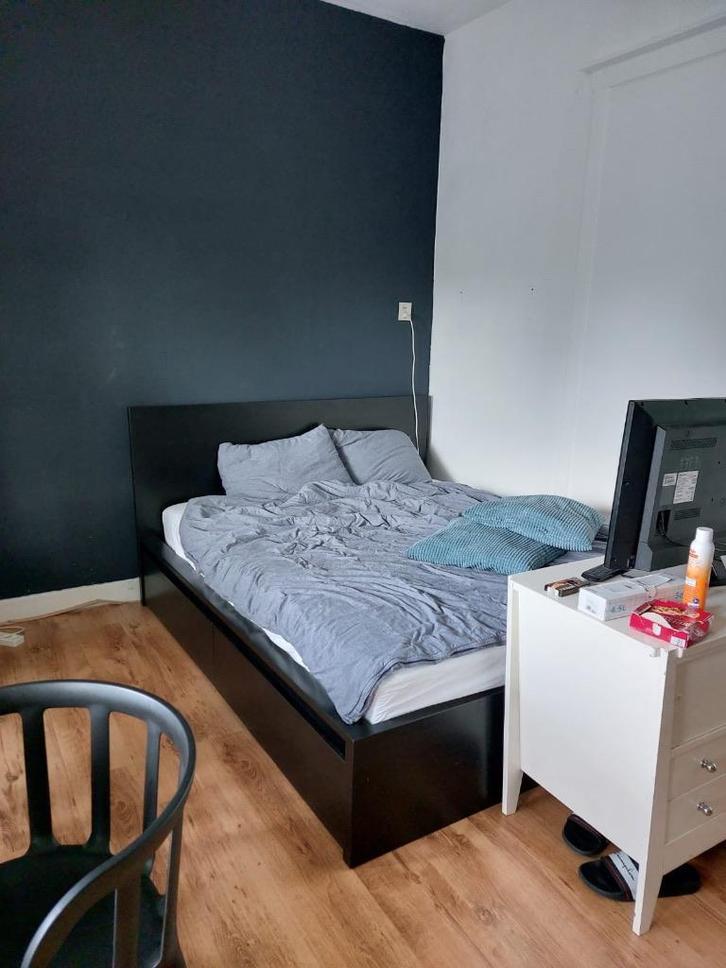 MALM bedframe + Lades 160cm x 200cm zwart, Huis en Inrichting, Slaapkamer | Bedden, Gebruikt, Tweepersoons, 160 cm, Hout, Zwart