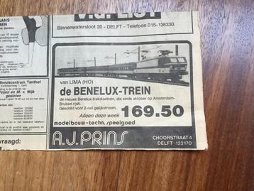 Advertentie Lima HO Benelux Trein A.J. Prins Choorst.4 Delft beschikbaar voor biedingen