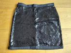 Zwart kort rokje van Airfield met pailletten, maat 38., Kleding | Dames, Zwart, Nieuw, Ophalen of Verzenden, Airfield