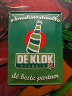 de klok dranken bord, Ophalen of Verzenden, Reclamebord, Plaat of Schild, Overige merken