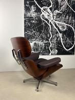Designer Lounge fauteuil en ottomaan, echt leer, Nieuw, Ophalen of Verzenden, 75 tot 100 cm, Bauhaus, Classic
