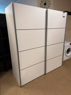 Zweefdeurkast 2 schuifdeuren 180x200x64 wit Direct/Leverbaar, Ophalen, Met deur(en), #Schuifdeurkast#Zweefdeurkast#Kledingkast#Garderobekast