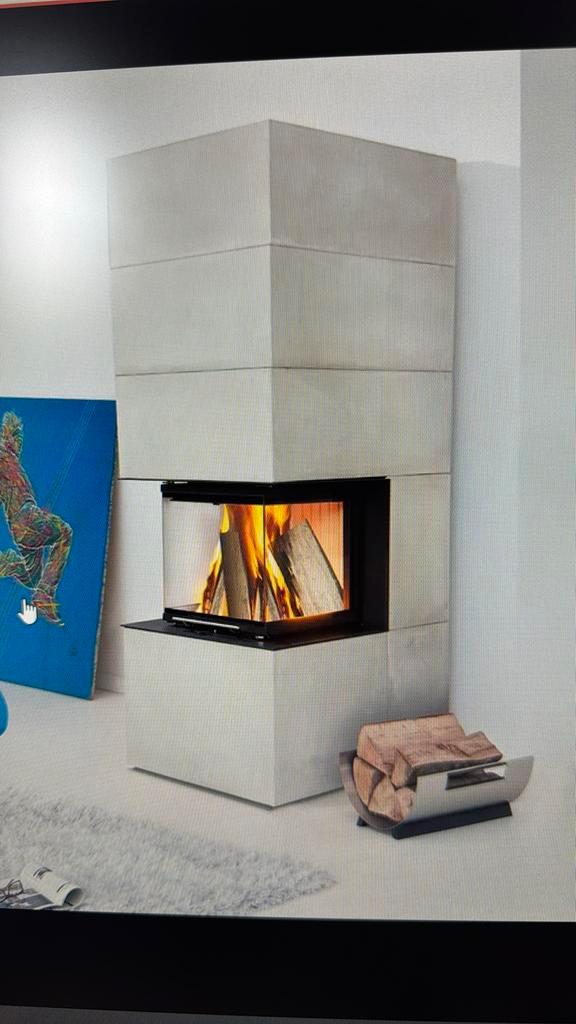 Hout gestookte inbouw liftdeur. BRUNNER BSK 10, Huis en Inrichting, Kachels, Gebruikt, Inbouw, Houtkachel, Hout, Ophalen