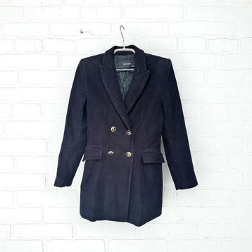 Zara Jas Maat S Zwart Blazer Style Basic Velours beschikbaar voor biedingen