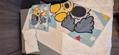 Peuterpakket- overtrek, dekbed, waterdichte molton, kussen, Kinderen en Baby's, Kinderkamer | Beddengoed, Zo goed als nieuw, Dekbedovertrek