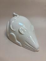 Vintage witte kaasstolp muis keramiek, Overige materialen, Overige typen, Ophalen of Verzenden, Zo goed als nieuw