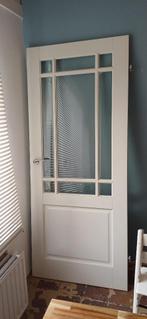Witte deur met glas 200 x 85, Doe-het-zelf en Verbouw, Deuren en Horren, Ophalen, Gebruikt, 80 tot 100 cm, Binnendeur