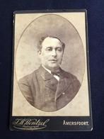 Kabinetfoto, Man, J.W. WENTZEL, AMERSFOORT, Antieke foto, Verzamelen, Ophalen of Verzenden, Voor 1940, Gebruikt, Foto