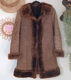 Vintage Afghaanse lammy shearling winter jas 70s romy Boomsm, Kleding | Dames, Jassen | Winter, Bruin, Ophalen of Verzenden, Zo goed als nieuw