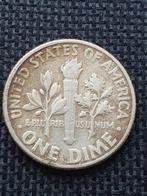 Zilveren oude one dime munt uit 1949 Amerika, Postzegels en Munten, Munten | Amerika, Ophalen of Verzenden, Noord-Amerika, Losse munt