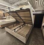 Boxspring Gratis Matras 140 160 180 200 Alles Zelfde Prijs, Crème, Velours, Ophalen of Verzenden, 180 cm