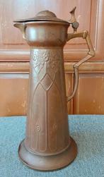 Jugendstil Artdeco roodkoper water kan H 33 cm, Ophalen of Verzenden