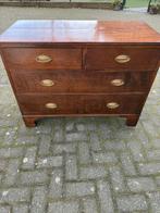 Antiek houten ladekast, Ophalen, Gebruikt, 100 tot 150 cm, Eikenhout