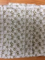 Stenzo / Bizzkids mooie NIEUWE witte stof met groene bloemen, Wit, Nieuw, Ophalen of Verzenden, 30 tot 120 cm