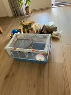 Hamsterkooi met toebehoren, Dieren en Toebehoren, Kooi, Gebruikt, Minder dan 75 cm, Hamster