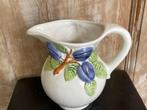 Grote witte kan / sapkan. Aardewerk. Blauw / pruimen., Huis en Inrichting, Keuken | Servies, Ophalen, Overige typen, Zo goed als nieuw
