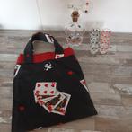 Zwarte handtas met speelkaarten motief, Ophalen of Verzenden, Nieuw, Speelkaart(en)