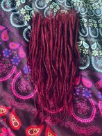 60 donkerrode human hair dread extensions 35-40cm nu 360€, Nieuw, Ophalen of Verzenden, Pruik of Haarverlenging