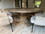 180 cm ronde stoere robuuste tafel /  kloostertafel, Gebruikt, 150 tot 200 cm, Rond, Vijf personen of meer