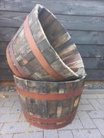 Bloembak Houten Vat 75 liter, Ophalen, Rond, Nieuw, Tuin