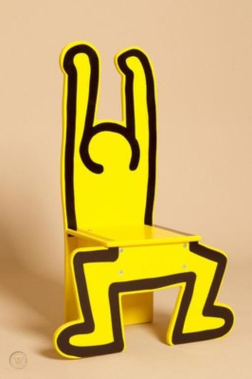 Keith Haring kinderstoel / decoratief object geel Nieuw !!, Kinderen en Baby's, Kinderkamer | Tafels en Stoelen, Nieuw, Stoel(en)