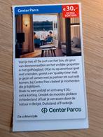 Kortingskaart voor 30 euro korting bij Center Parcs, Drie personen of meer, Kortingsbon, Bungalowpark