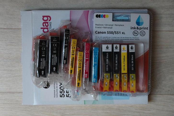 Inktcartridges type 550XL / 551XL (voor Canon printers), Computers en Software, Printerbenodigdheden, Nieuw, Cartridge, Ophalen of Verzenden