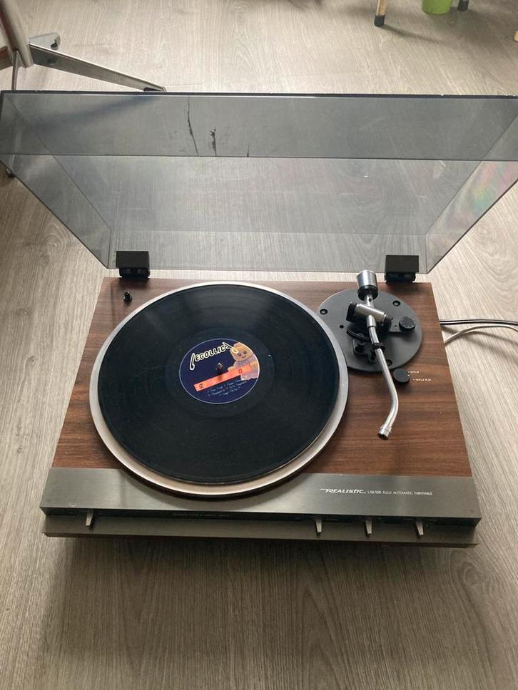 Realistic LAB500 platenspeler, vintage, Audio, Tv en Foto, Platenspelers, Gebruikt, Platenspeler, Overige merken, Pitch-regelaar