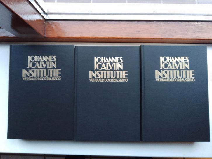 Institutie (3 dln.) - Johannes Calvijn, Boeken, Godsdienst en Theologie, Zo goed als nieuw, Christendom | Protestants, Ophalen of Verzenden