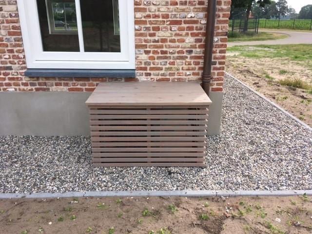 De Airco buitenunit in een mooie Douglas ombouw op maat., Tuin en Terras, Tuinmeubel-accessoires, Nieuw, Ophalen