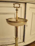 Zeer oude staande asbak onyx met metaal, Verzamelen, Rookartikelen, Aanstekers en Luciferdoosjes, Heikant 21 Kaatsheuvel, Belle Vieille Brocante