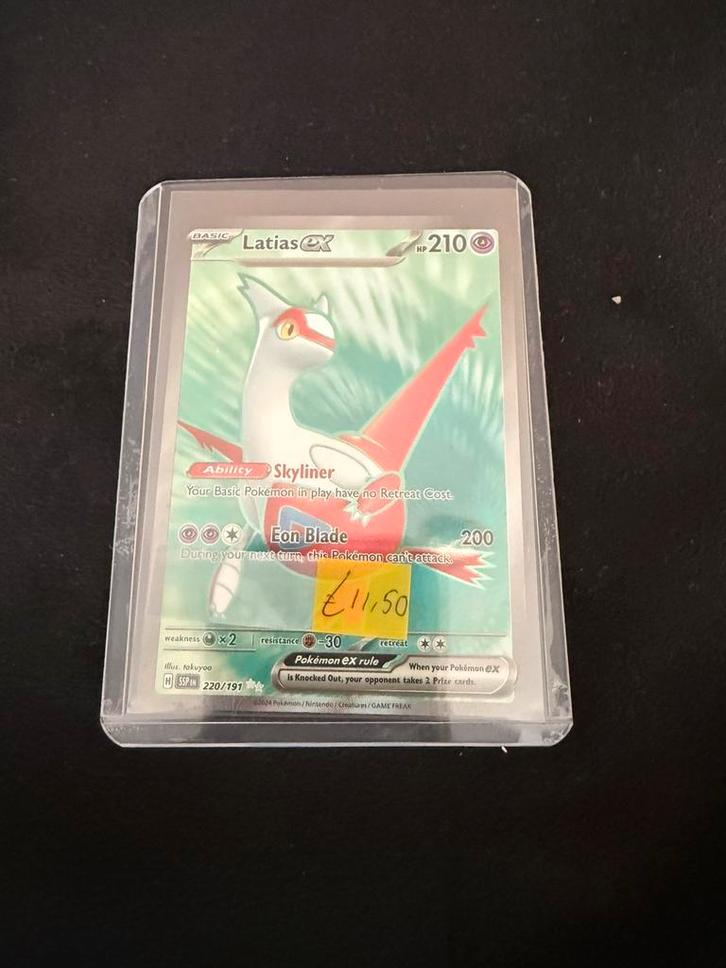 Latias ex Pokemon kaart SSP 220, Hobby en Vrije tijd, Verzamelkaartspellen | Pokémon, Nieuw, Losse kaart, Foil, Ophalen of Verzenden