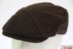 Flatcap Platte pet Hawkins bruin met geribde klep 59 en 60, Kleding | Heren, Hoeden en Petten, 60 cm (XL, 7½ inch) of meer, Nieuw