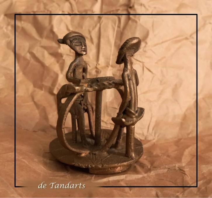 Mancala spel goudgewichtje – 8,5 cm hoog, Antiek en Kunst, Antiek | Koper en Brons, Ophalen of Verzenden