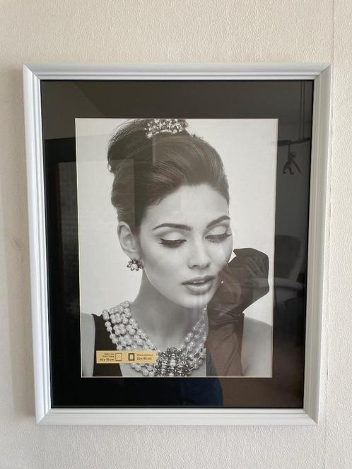 Mooie hoogglans witte fotolijst, 50 x 40 cm, Huis en Inrichting, Woonaccessoires | Lijsten, Zo goed als nieuw, 50 tot 75 cm, Minder dan 50 cm