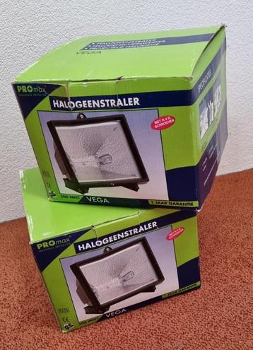 Halogeenstraler 500W gegoten aluminium (nieuw 2 stuks ) beschikbaar voor biedingen