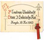 Hengelo 3e Lustrum Wandeltocht Stam"t Saksische Ros" 1963, Verzamelen, Scouting, Ophalen of Verzenden, Zo goed als nieuw, Overige typen