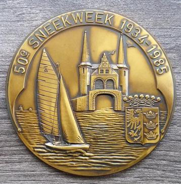 Jaar 1985 Zeilevenement Legpenning 50 ste Sneekweek Penning beschikbaar voor biedingen