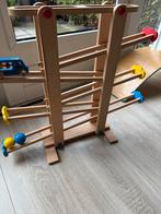 Houten Ballenbaan met Auto, Kinderen en Baby's, Speelgoed | Houten speelgoed, Ophalen, Zo goed als nieuw, Overige typen