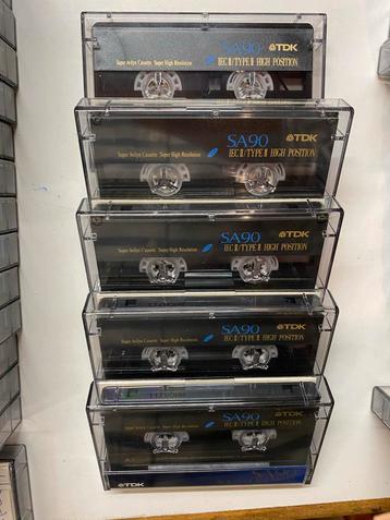 TDK SA90 Cassettebandjes - 5 stuks beschikbaar voor biedingen