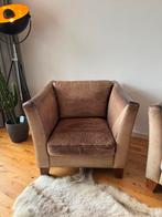 2x Cognac Leren Linteloo Fauteuils, Huis en Inrichting, Fauteuils, Ophalen of Verzenden, Gebruikt, Leer, 75 tot 100 cm