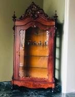Antieke Willem III vitrinekast kuifkast, Antiek en Kunst, Ophalen