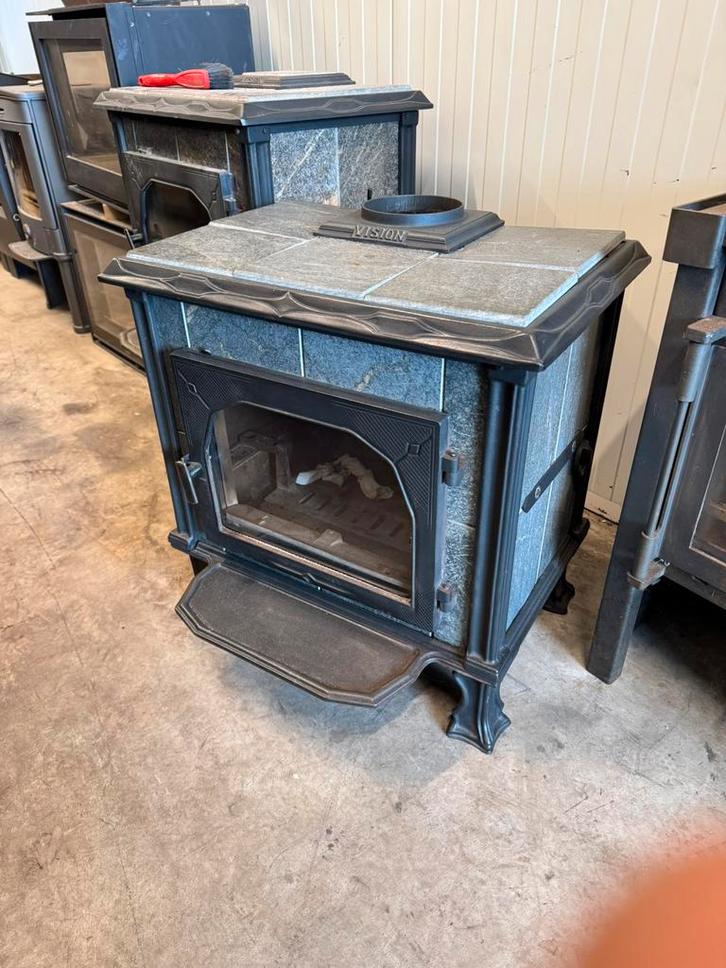 Altech vision speksteen houtkachel zgan., Huis en Inrichting, Kachels, Zo goed als nieuw, Vrijstaand, Houtkachel, Hout, Ophalen